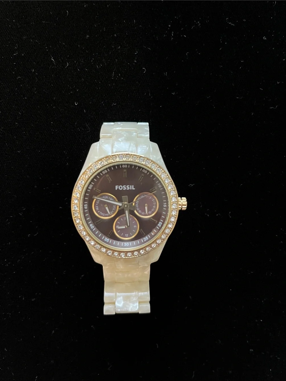 Fossil Watch with Pearl Band